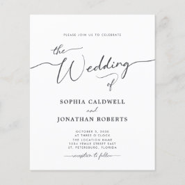 Convite para Casamento de Caligrafia no Orçamento