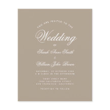 Convite Para Casamento De Caligrafia Simples Para 