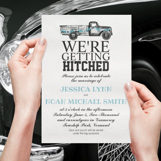 Convite para Casamento de Caminhões Vintage (Criador carregado)