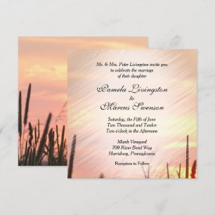 Convite para Casamento de Campo Sunset
