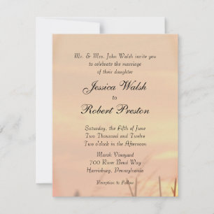 Convite para Casamento de Campo Sunset