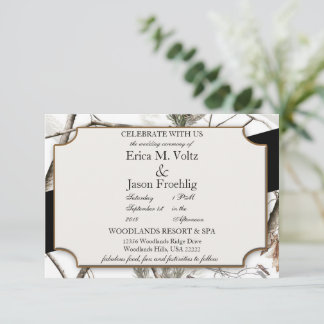 Convite Para Casamento De Camuflagem De Inverno