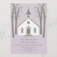 Convite Para Casamento De Capela Whimsical