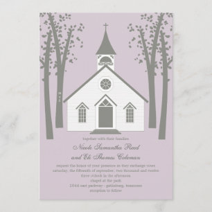 Convite Para Casamento De Capela Whimsical