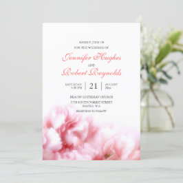 Convite para Casamento de Carnação Rosa