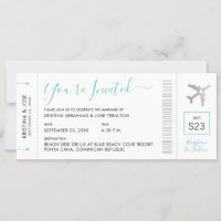 Convite para Casamento de Cartão de Viagem