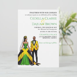 Convite para casamento de Casais da Jamaica