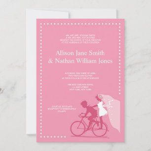 Convite para Casamento de Casais de Bicicleta de H