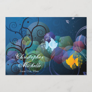 Convite para Casamento de Casais de Peixes Submari