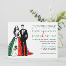 Convite para Casamento de Casais do México