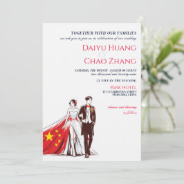 Convite para Casamento de Casais na China