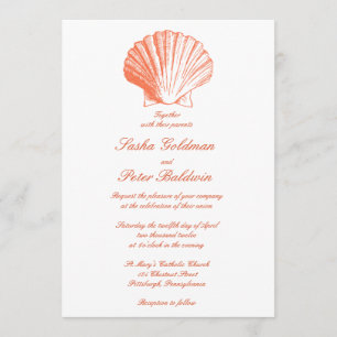 Convite para Casamento de Casamentos no Mar de Cor