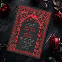 Convite para Casamento de Catedral de Vampiro Góti
