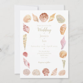 Convite para Casamento de Células do Mar pintadas