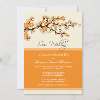 Convite para Casamento de Cerejeira Blossom (laran