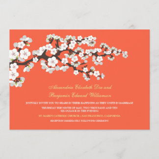 Convite para Casamento de Cerejeira Blossoms (cora