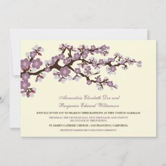 Convite Para Casamento De Cerejeira Blossoms (lava