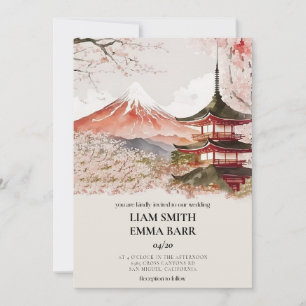 Convite para Casamento de Cerejeira Sakura