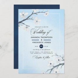 Convite para Casamento de Cerejeiras Brancas