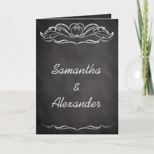 Convite para Casamento de Chalkboard Slate