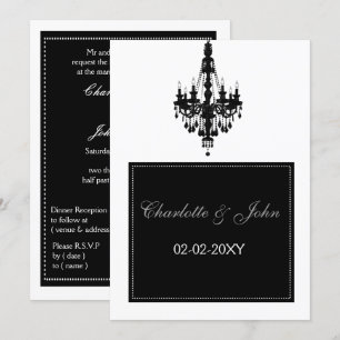 Convite para casamento de Chandelier