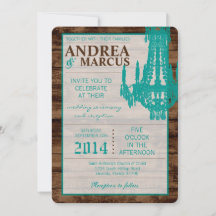 Convite para Casamento de Chandelier Russo Ocident