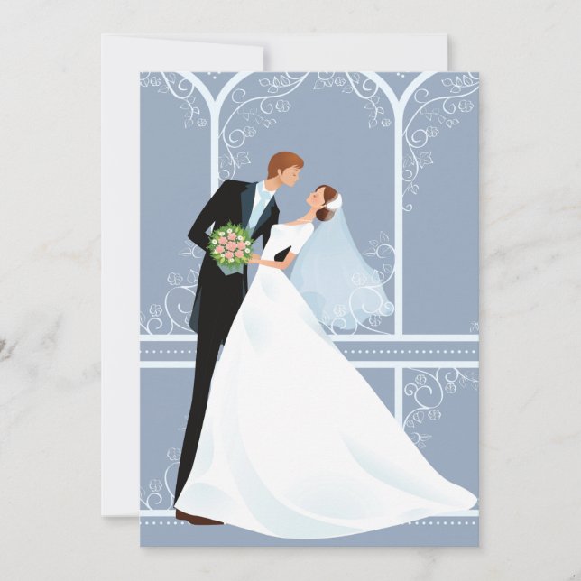 Convite para Casamento de Chapa de Embrião Bridal (Frente)