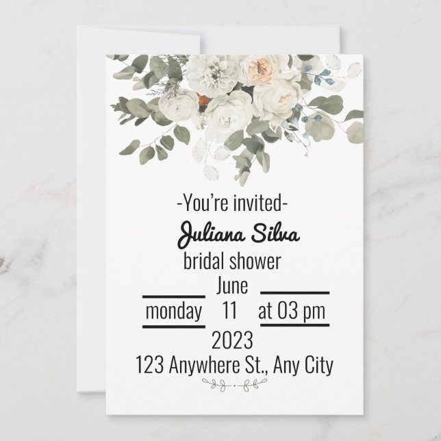 Convite para casamento de Chás de panela de luxo (Frente)