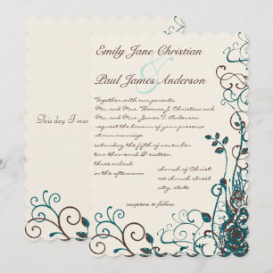 Convite Para Casamento De Cheiros E Marrons