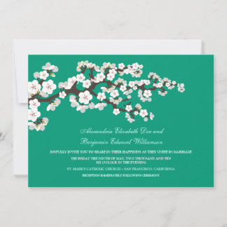 Convite para Casamento de Cherry Blossoms (eserald