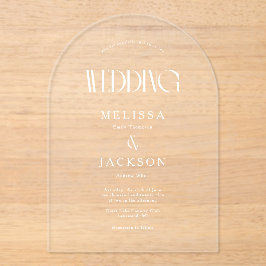 Convite para Casamento de Chic Arch Minimalista