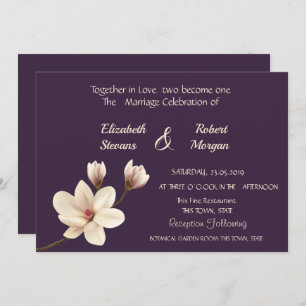 Convite para Casamento de Chic Magnolia