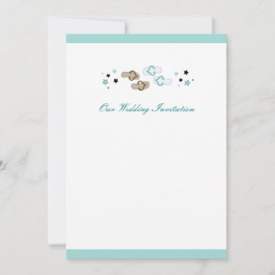 Convite para casamento de Chinelos de praia