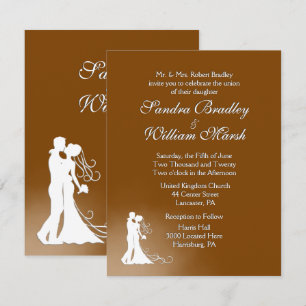 Convite para Casamento de Chocolate Elegante