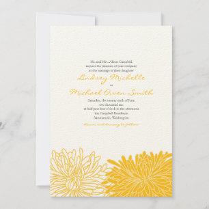 Convite para Casamento de Chrysanthemum