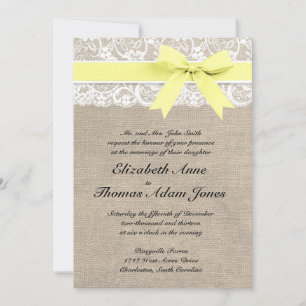 Convite para Casamento de Churrasco e Lace Branco