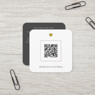 Convite para Casamento de Cinzas de Código QR Mini