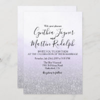 Convite para Casamento de Cinzas de lavanda