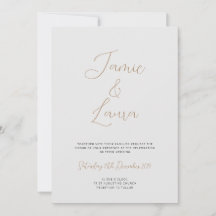 Convite para Casamento de Cinzas de Script Elegant