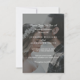 Convite para casamento de Cinzas e fotos brancas l