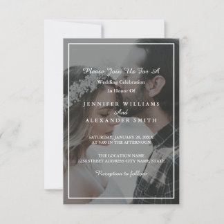 Convite para casamento de Cinzas e fotos brancas l