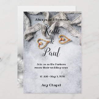 Convite para Casamento de Cinzas Elegantes