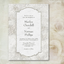 Convite para Casamento de Cinzas Vintage