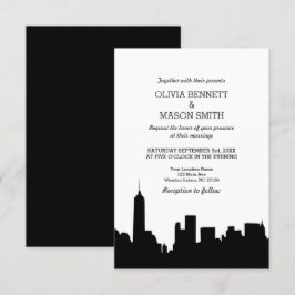 Convite para Casamento de Cityscape em Linha do No