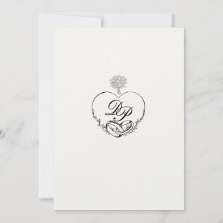 Convite para Casamento de Clássica do Monograma Ro