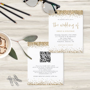 Convite para Casamento de Código QR de Código de G