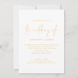 Convite para Casamento de Código QR de Script Dour