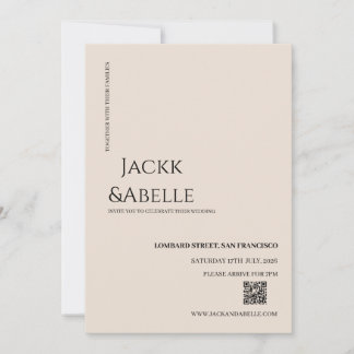 Convite para Casamento de Código QR Elegante