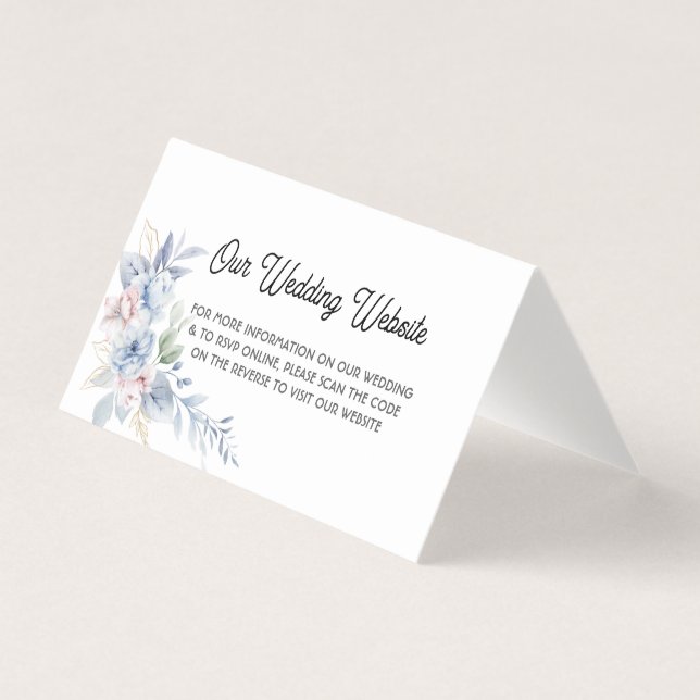 Convite para Casamento de Código QR Elegante - Loc (Frente)