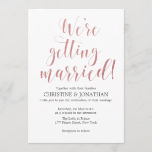 Convite para casamento de cor d'água cor-de-rosa-c